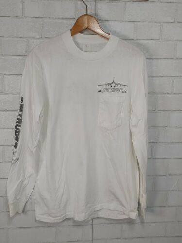 Primary image for 1980's Vintage Single Stitch USMC A-6 Intruder T-Shirt Siz L Long Sleeve