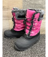 Kamik Star 3 Girls Snow / Rain Boots Pink &amp; Black Kids Size 1 - £22.88 GBP