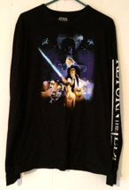Star Wars t-shirt size M long sleeve black print on front &amp; sleeve, 100%... - £9.75 GBP