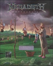Megadeth 1994 Youthanasia album advertisement 8 x 11 ad print - £3.16 GBP