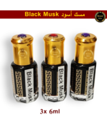 3x Black Musk 6ml Arabic Perfume Tahara Oil High Quality مسك أسود الطهارة - £13.91 GBP
