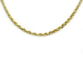 4.5mm Wide Rope Chain Necklace 24&quot; Long 10k Gold 43.3 Grams - £1,977.38 GBP