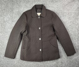 Talbots Jacket Womens Small Brown Quilted Turnbuckle Chore Barn Coat Out... - £19.44 GBP