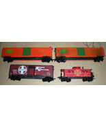 HO trains LOT OF 4 - Three Box Cars &amp; 1 Caboose - €21,45 EUR