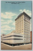 Iowa Register and Tribune Building Des Moines Postcard D30 - £6.99 GBP