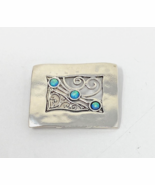 Shablool Didae Modernist Swirly Sterling Silver &amp; Opal Rectangle Pendant - $1,202.18 MXN