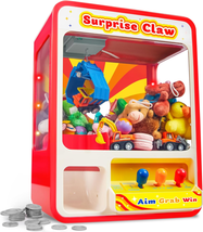 Claw Machine Arcade Toy with LED Light &amp; Adjustable Sound, Rechargable Dispenser - £28.38 GBP