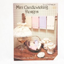 Mini Candlewicking Designs Country Crafts Leaflet 1982 Pat Waters Flowers - $14.84