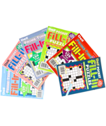 NEW Lot of 6 Penny Press Dell Pocket Fill In Puzzle Books 135 Puzzles Each! - $16.33