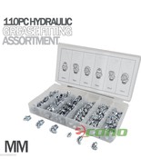 110PC MM Hydraulic Grease Fitting Assortment Set Lube Lubrication Zerk M... - $14.95