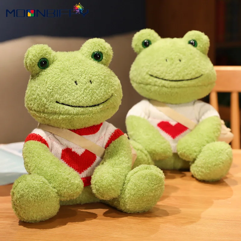 25cm Kawaii Frog Plush Toy Soft Stuffed Animal Frog Plushie Figure Doll Peluche - £17.38 GBP+