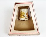 NEW Vintage Franciscan Hand Painted Thimble October Flower Sewing Box Wear - $36.99
