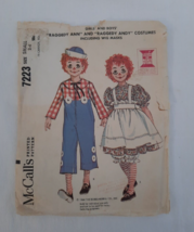 1964 Vintage McCall&#39;s Costumes 7223 Raggedy Ann &amp; Andy Childs&#39; Size 2-4 - $14.80