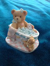 cherished teddies bubblin over with love teddy bear taking a bubble bath... - $24.99