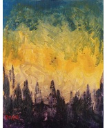 Sunset: Abstract 16&quot; x 20&quot; Original Acrylic Painting. #278 - $165.00