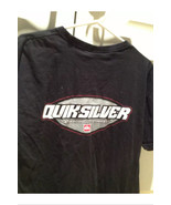 black t shirt short sleeve size large by quiksilver  - £15.62 GBP