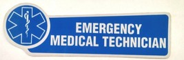 Emergency Medical Technician Blue Reflective Vinyl Decal With Star Of Life - £2.77 GBP