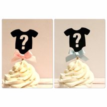 Gender Reveal Cupcake Toppers, Gender Reveal Party, Gender Reveal Decor,... - $7.35