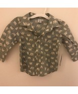 New Old Navy Boys 12-18 Month Elephant Button Down Short Sleeve Shirt - $149.60 MXN