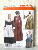 Simplicity Colonial Pilgrim Prairie Dresses Cap Costume Pattern 3723 Misses 6-12 - £15.14 GBP