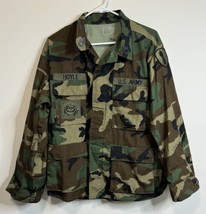 US Military Woodland Camo Hot Weather Combat Coat Top Ripstop Men Medium... - $24.74