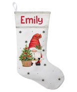 Gnome with Snowman Stocking, Gnome Snowman Stocking, Gnome Christmas Sto... - £29.88 GBP