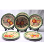 Vintage GIBSON 10.625&quot; Dinner Plate PEACH DUO Hand Painted Stoneware - S... - $38.48