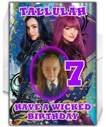 DESCENDANTS Photo Upload Birthday Card - Personalised Disney Birthday Card - €4,64 EUR