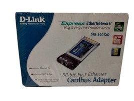 D-LINK DFE-690TXD 10/100 Wired Fast Ethernet Notebook Laptop Pc Cardbus Adapter - £18.37 GBP