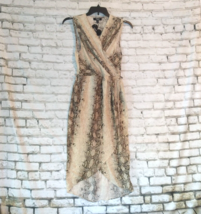 Paper Heart Womens Dress Medium Snake Print Sleeveless Faux Wrap Hi-Low - $19.98