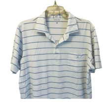 TAYLORMADE B DRADDY Polo Shirt Nautical Blue White Stripes TAYLORMADE  S... - $19.79