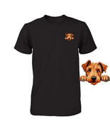 Funny Irish Terrier Dog Peeking Pocket Tshirt Cute Puppy Dog Lover Tee Gift - $27.06 CAD+