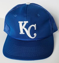Vintage Kansas City Royals New Era Mesh Trucker Snapback Hat Cap - £15.32 GBP