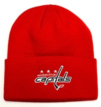 Washington Capitals NHL Reebok Vintage Red Cuffed Knit Hat Cap Adult Beanie - £13.33 GBP