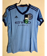 Adidas Women&#39;s MLS Jersey New York City Football Club Light Blue Size XL - $13.43 CAD