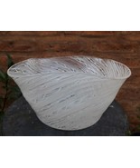 vintage  salad bowl, white diamond bowl artistic glass Venini? - £225.14 GBP