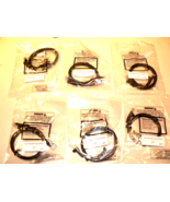 Lot of 6 | Monoprice 3ft Flat Cat6 BlackEthernet patch cable flexible, sealed. - $14.00