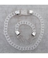 Alyx Frosted Clear Buckle Cuban Chain Necklace Bracelet Snap Fastening - £31.92 GBP