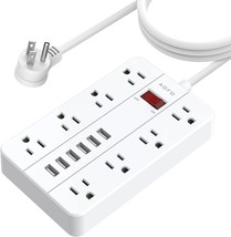 Power Strip Surge Protector with 6 USB Ports 5 ft Extension Cord Flat Pl... - $53.59