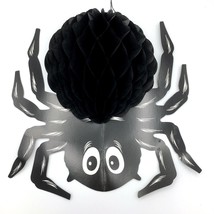 BEISTLE vintage 14&quot; black spider Halloween decoration - 2-sided diecut h... - £11.83 GBP
