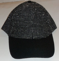 Nwt Womens Joe Boxer Sparkly Black &amp; White Tweed Novelty Golf / Baseball Hat - £14.88 GBP