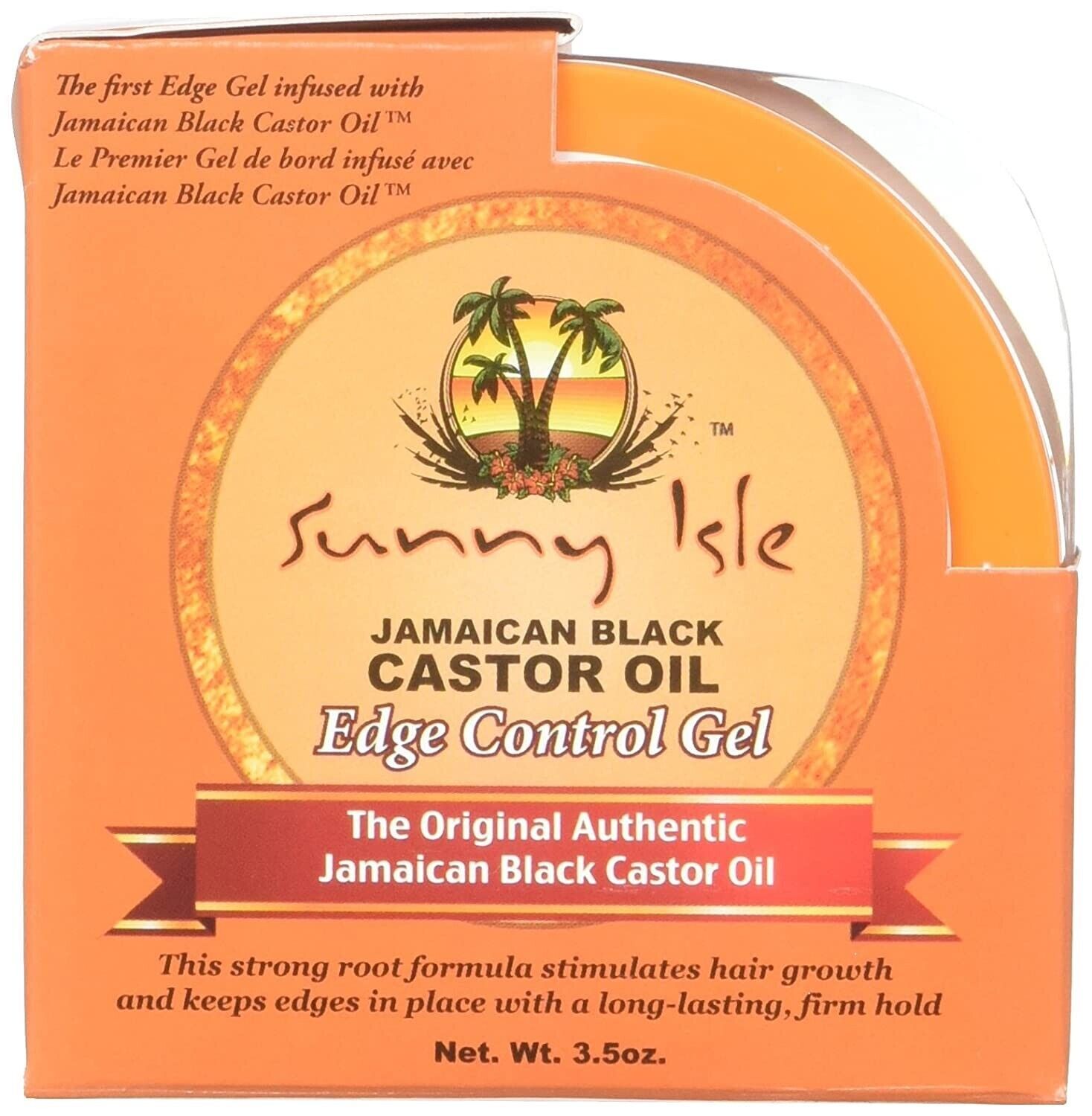 Sunny Isle Jamaican Black Castor Oil Edge Hair Gel 3.5 oz (Pack of 2) - £10.16 GBP
