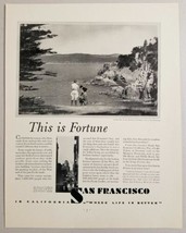 1931 Print Ad California Vacations Carmel Bay Monterey Peninsula San Francisco - £11.12 GBP