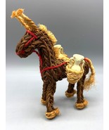Vtg Handwoven Straw Horse Figurine Miniature Clay Jugs Mexico - $291.49 MXN
