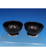 Birks Sterling Silver and Melamine Salt Dip Pair 2 1/8&quot; x 1 1/4&quot; (#0886) - $148.79 CAD