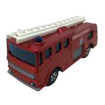 VTG Lesney Matchbox Toy Fire Ladder Truck Red Engine London Fire Service England - £38.94 GBP
