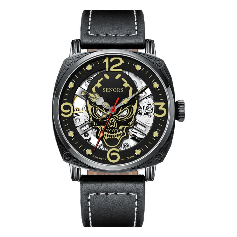 Luminous Skull Men    Military Automatic Mechanical Watch Male Clock Sport Water - £35.13 GBP