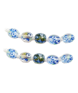 3 Types of Beads ~  Handcrafted Glass Beads ~ Button Flower Beads - £11.77 GBP