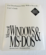 Vintage Microsoft Windows &amp; MS-DOS User Guide 1991 Book - £6.71 GBP