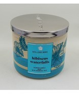 Bath &amp; Body Works Hibiscus Waterfalls Large 3 Wick Candle 14.5 oz - £19.65 GBP